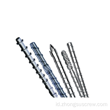 Kedua Bimetallic Extruder Single Screw Barrel untuk HDPE/LDPE